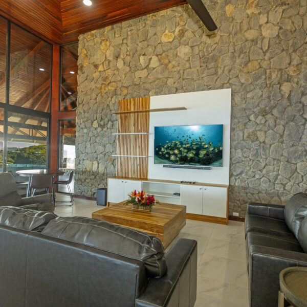 Living room at Villa Puerto Escondido all-inclusive in Ocotal, Costa Rica