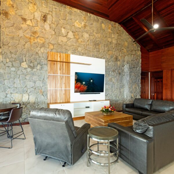 Living room at Villa Puerto Escondido all-inclusive in Ocotal, Costa Rica