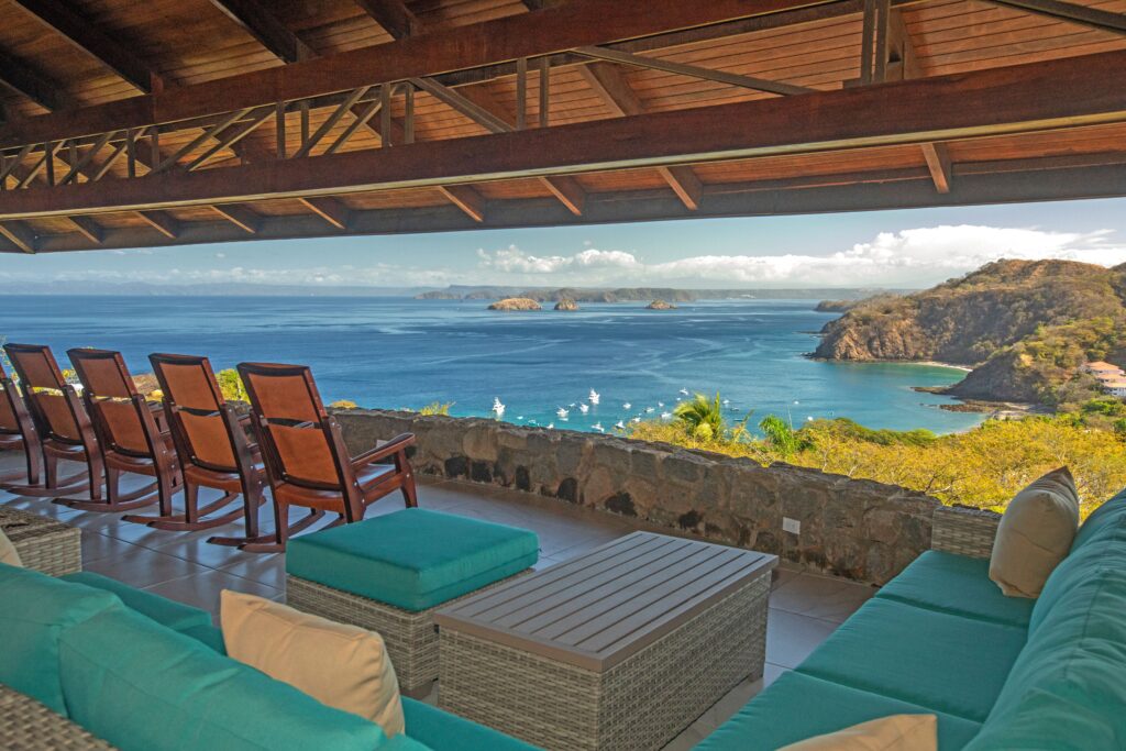 ocotal beach from the veranda at villa puerto escondido