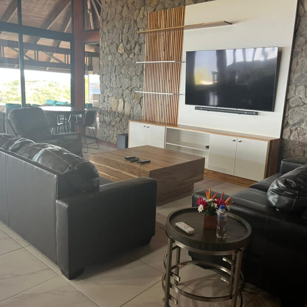 Villa Puerto Escondido living room with a 75-inch tv.