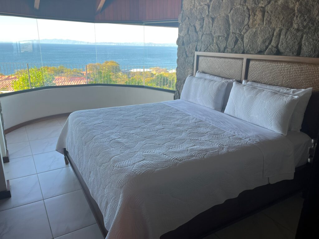 Villa Puerto Escondido ocean view king bedroom in Ocotal, Costa Rica