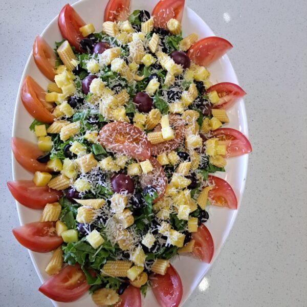 delicious salad made by martina at villa puerto escondido