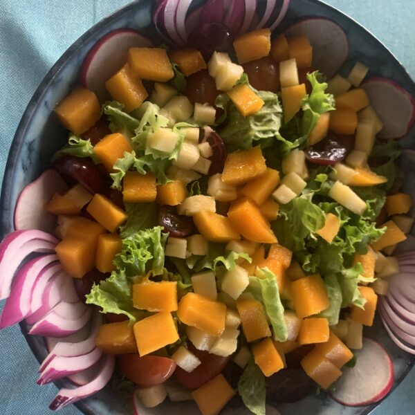 salad made by martina at villa puerto escondido