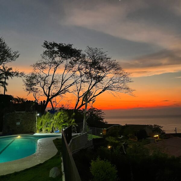 beautiful sunset at villa puerto escondido